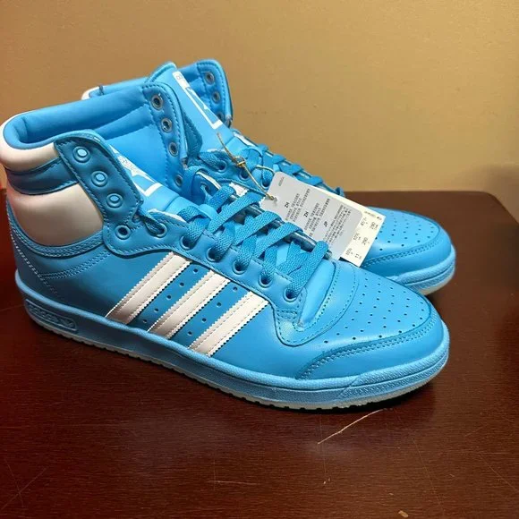 Adidas Originals Mens Blue Top Ten Hi GW1616 Athletic Basketball Shoes Sz US 11 Size 11 Mens -Adidas Originals Top Ten Hi, Sky Rush UNC Blue  main image 3